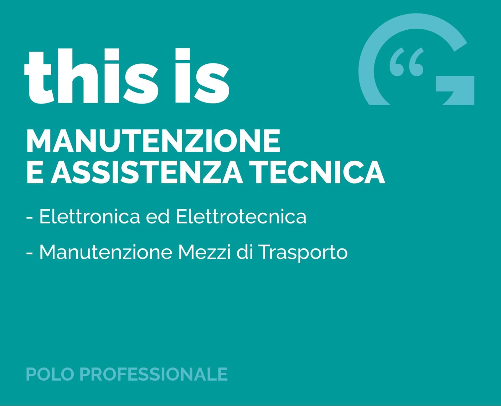Manutenzione e Assistenza Tecnica - Corso di formazione Serale - POLO PROFESSIONALE
